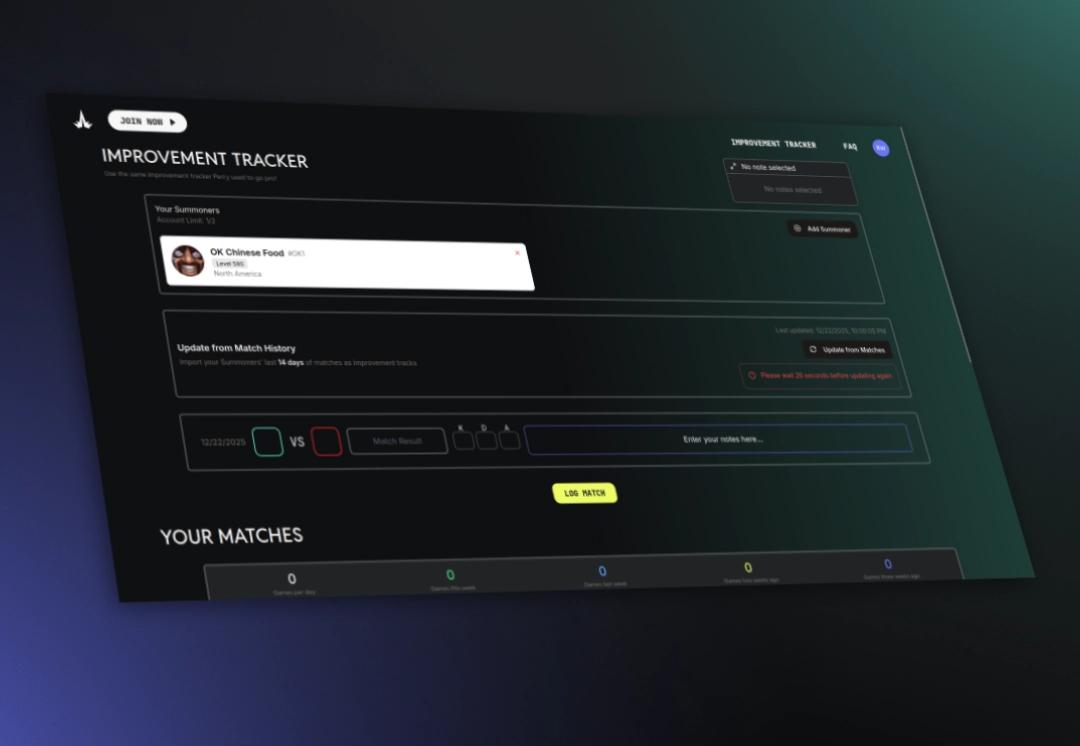 Improvement Tracker Feature